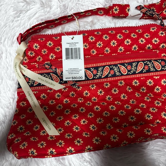 Vera Bradley Red and Blue Patterned Crossbody Bag - Picture 5 of 5